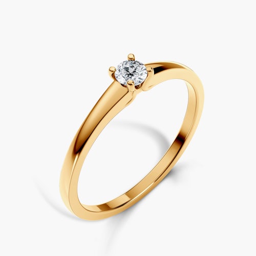 Pierścionek zaręczynowy SAVICKI: złoty, diament